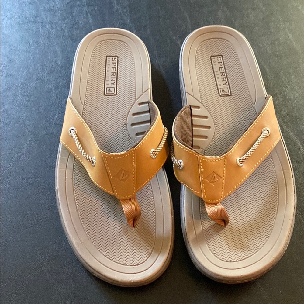 Sperry top sider Tan Flip Flops